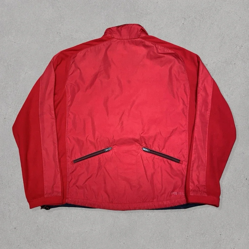 Vintage Polo Sport Ralph Lauren Fleece Lined Jacket Men's XL Red Full Zip